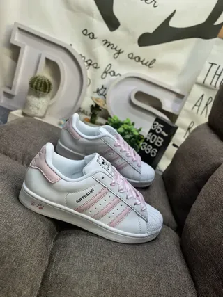 Adidas Superstar White and Silver Metallic Lifestyle Sneakers 9