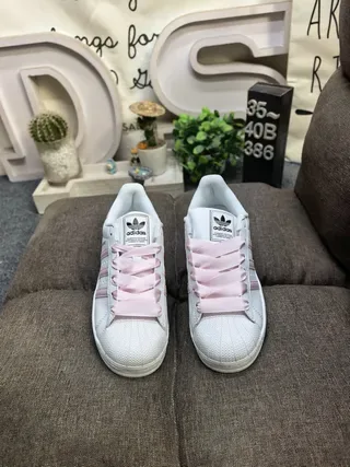 Adidas Superstar White and Silver Metallic Lifestyle Sneakers 10