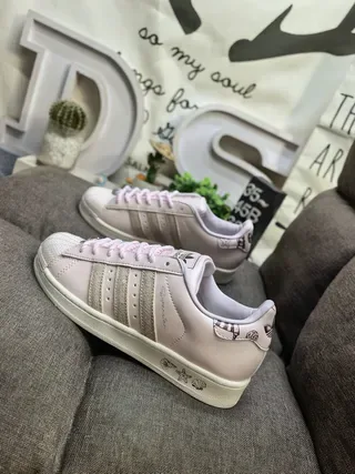 Adidas Superstar White and Silver Metallic Lifestyle Sneakers 17