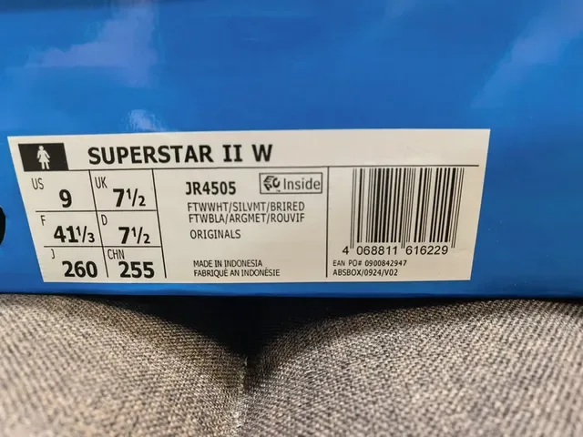 Adidas Superstar White and Silver Metallic Lifestyle Sneakers 22