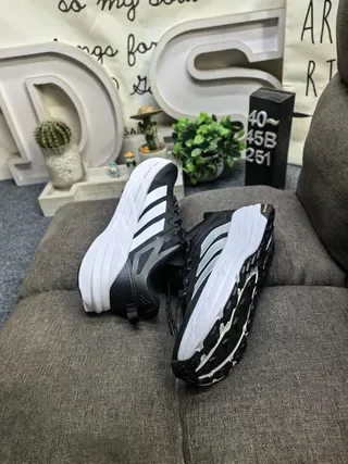 Adidas White Black Chunky Midsole Mesh And Synthetic Overlay Upper Lifestyle Sneakers 6