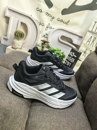 Adidas White Black Chunky Midsole Mesh And Synthetic Overlay Upper Lifestyle Sneakers 9