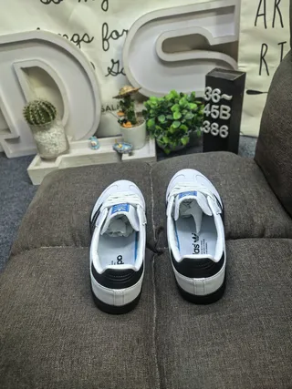 Adidas White Black Leather Upper Three-Stripe Side Panel Lifestyle Sneakers 8