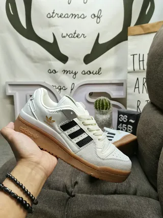 Adidas White Black Low-Top Gum Sole Lifestyle Sneakers 6