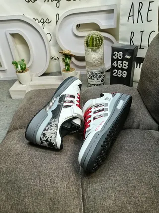 Adidas White Black Low-Top Velcro Strap Lifestyle Sneakers 6