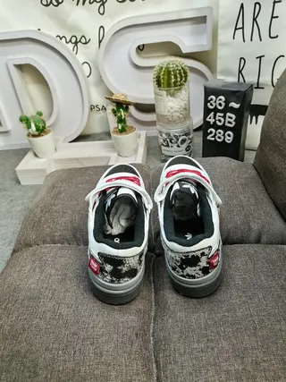 Adidas White Black Low-Top Velcro Strap Lifestyle Sneakers 8