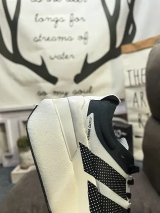 Adidas White Black Racing-Inspired Silhouette Perforated Mesh Upper Lifestyle Sneakers 3