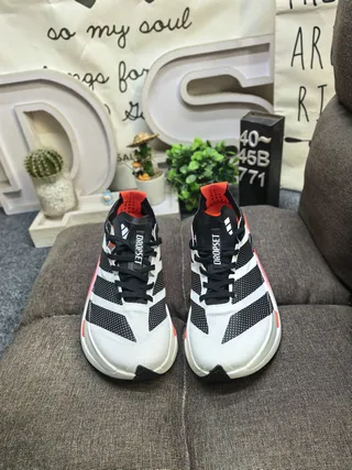 Adidas White Black Racing-Inspired Silhouette Perforated Mesh Upper Lifestyle Sneakers 20