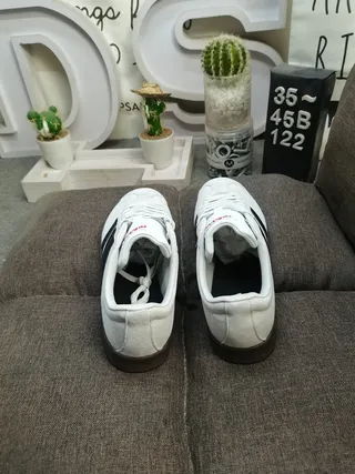 Adidas White Black Suede Upper Three-Stripe Side Panel Lifestyle Sneakers 8