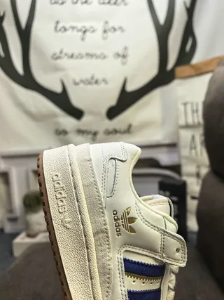 Adidas White Blue Low-Top Cupsole Lifestyle Sneakers 3