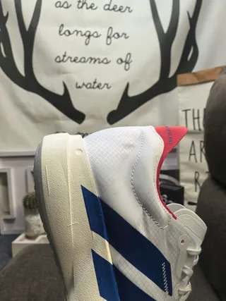 Adidas White Blue Low-Top Mesh Upper Running Shoes 3