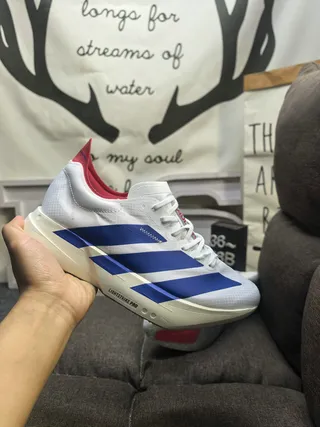 Adidas White Blue Low-Top Mesh Upper Running Shoes 5