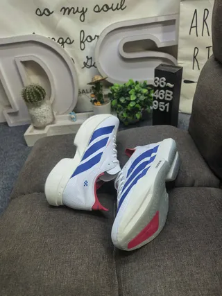 Adidas White Blue Low-Top Mesh Upper Running Shoes 6