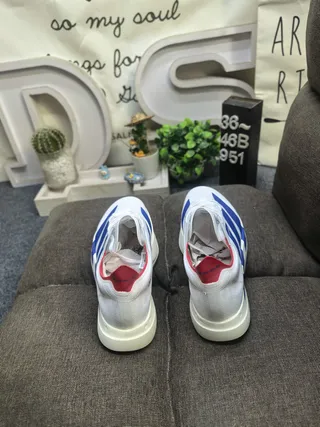Adidas White Blue Low-Top Mesh Upper Running Shoes 8