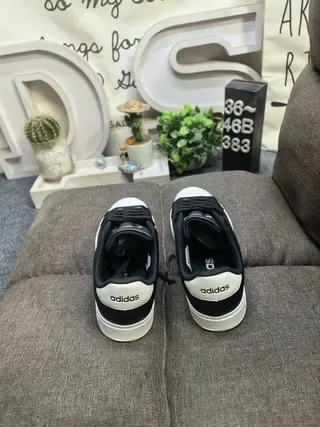 Adidas White Green Low-Top Leather-Look Upper Lifestyle Sneakers 18