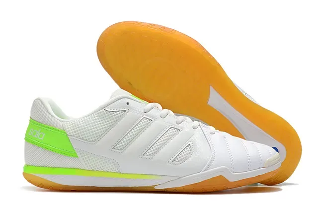 Adidas White Orange Low-Top Perforated Mesh Upper Sneakers 2