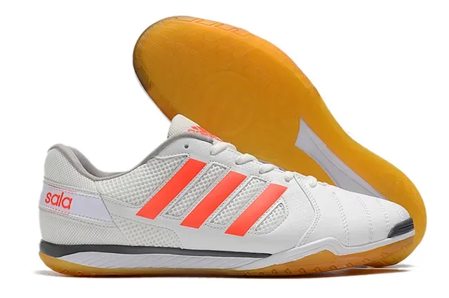 Adidas White Orange Low-Top Perforated Mesh Upper Sneakers 8