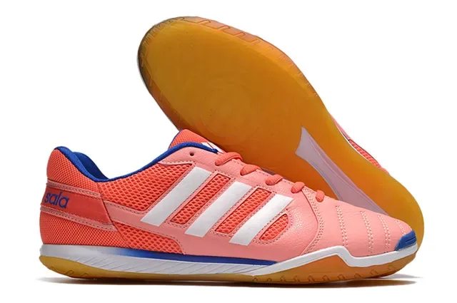 Adidas White Orange Low-Top Perforated Mesh Upper Sneakers 9