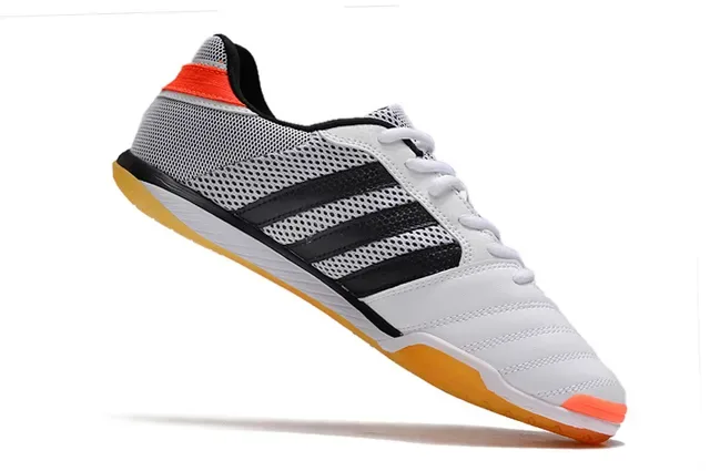 Adidas White Orange Low-Top Perforated Mesh Upper Sneakers 24
