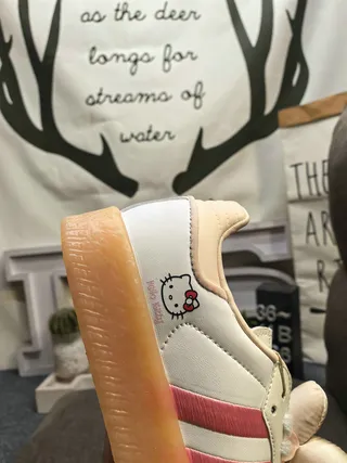 Adidas White Pink Low-Top Gum Sole Lifestyle Sneakers 23