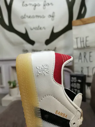 Adidas White Red Low-Top Gum Sole Lifestyle Sneakers 3
