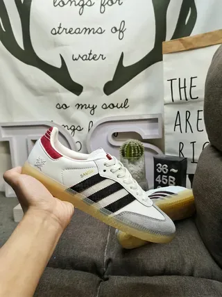 Adidas Blanc Rouge Low-Top Semelle en Caoutchouc Sneakers Lifestyle 5