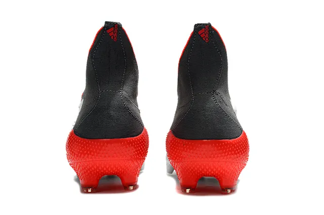 Adidas White Red Spiked Forefoot Cage High-Cut Sock Collar Firm-Ground Soccer Shoes 4