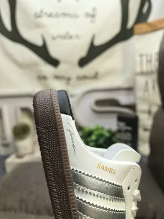 Adidas White Silver Laceless Mule Suede And Leather Upper Casual Shoes 3