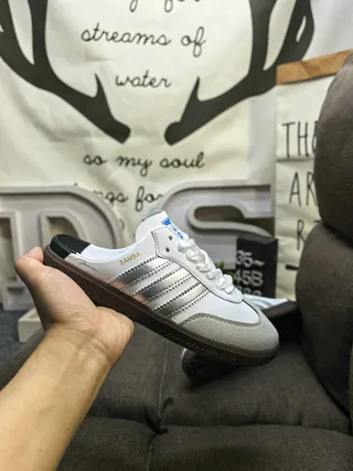 Adidas White Silver Laceless Mule Suede And Leather Upper Casual Shoes 5