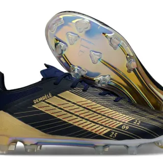 Adidas X Navy Gold Low-Cut Lace-Up Iridescent Overlays Firm-Ground Soccer Shoes