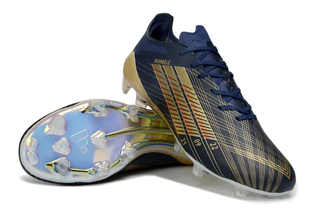 Adidas X Navy Gold Low-Cut Lace-Up Iridescent Overlays Firm-Ground Soccer Shoes 4