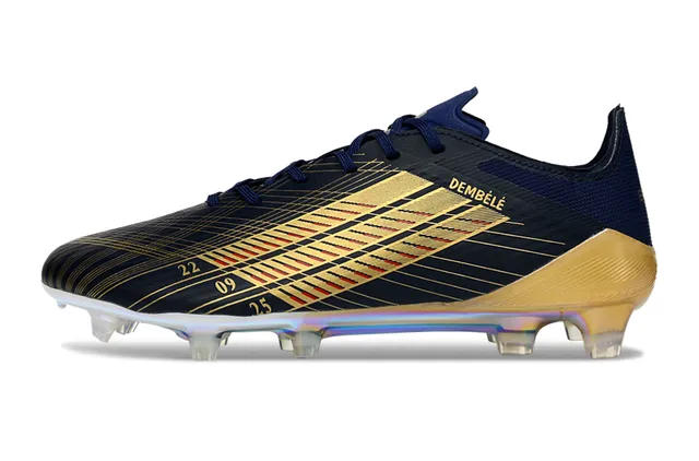 Adidas X Navy Gold Low-Cut Lace-Up Iridescent Overlays Firm-Ground Soccer Shoes 7