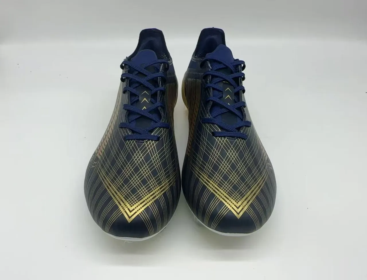 Adidas X Navy Gold Low-Cut Lace-Up Iridescent Overlays Firm-Ground Soccer Shoes 8