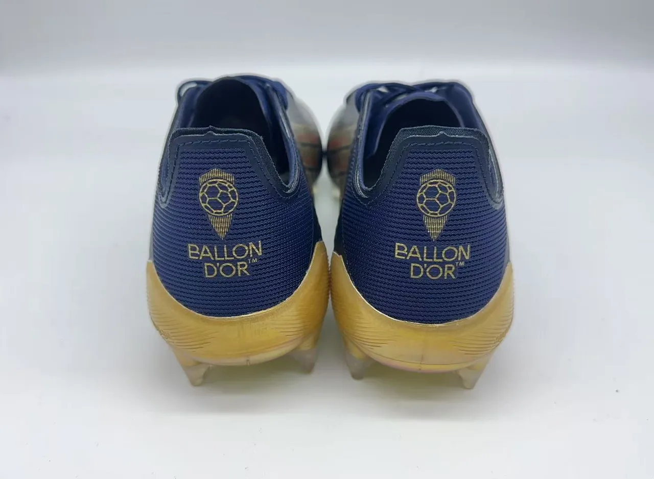 Adidas X Navy Gold Low-Cut Lace-Up Iridescent Overlays Firm-Ground Soccer Shoes 10