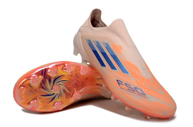 Adidas X Speedflow Beige Orange Blue Firm-Ground Soccer Shoes 4