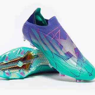 Adidas X Speedflow Laceless Teal Purple Gradient Firm-Ground Soccer Shoes