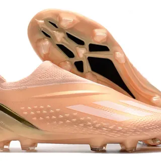 Adidas X Speedflow Peach and Gold Firm-Ground Soccer Shoes
