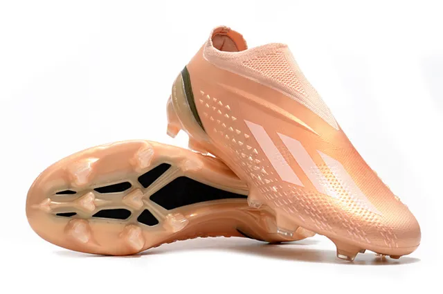 足球鞋 Adidas X Speedflow Peach and Gold 草地 3
