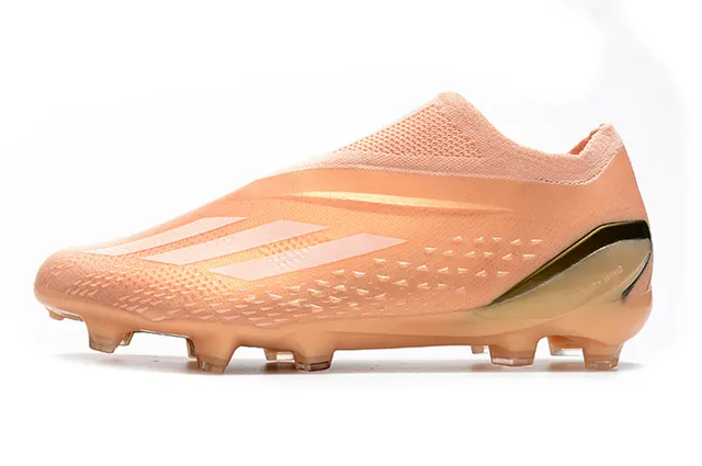 足球鞋 Adidas X Speedflow Peach and Gold 草地 8