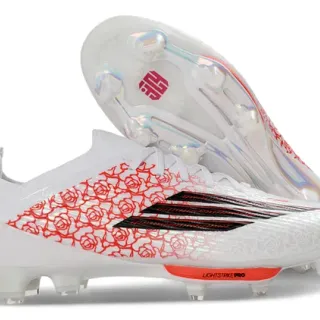 Adidas X Speedflow Rose Pattern White Red Black Firm-Ground Soccer Shoes