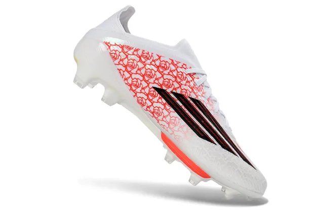 Adidas X Speedflow Rose Pattern White Red Black Firm-Ground Soccer Shoes 2