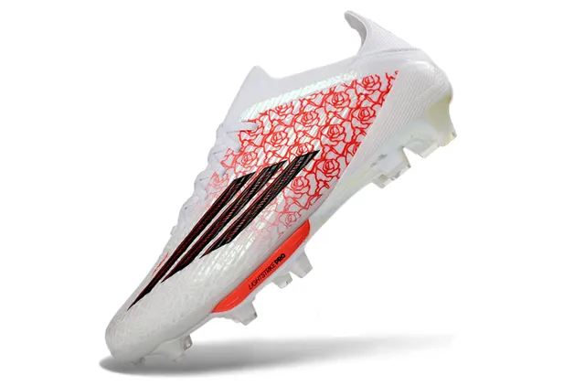 Adidas X Speedflow Rose Pattern White Red Black Firm-Ground Soccer Shoes 3