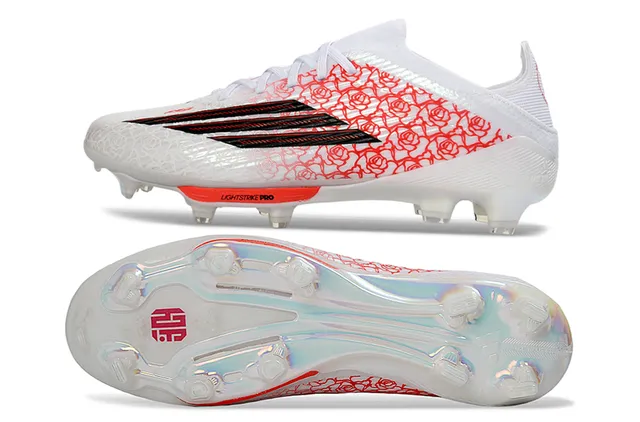 Adidas X Speedflow Rose Pattern White Red Black Firm-Ground Soccer Shoes 7