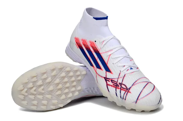 Adidas X Speedflow Blanc Bleu Rouge Chaussures de Football Turf 4