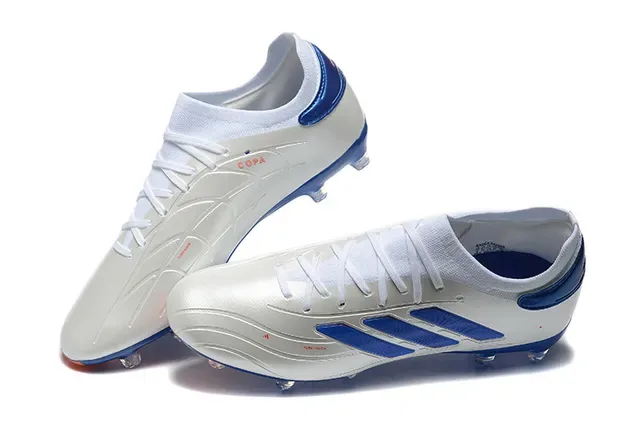 Adidas X Blanc Bleu Low-Cut Synthétique Haut Tacos Coniques Moulés Firm-Ground Chaussures de football 3