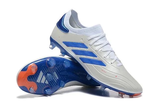 Adidas X Blanc Bleu Low-Cut Synthétique Haut Tacos Coniques Moulés Firm-Ground Chaussures de football 6
