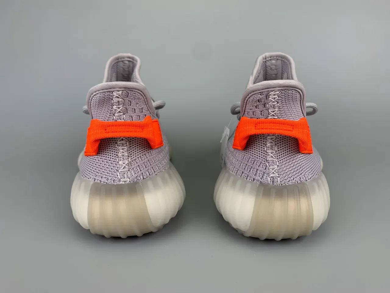 Adidas Yeezy Boost 350 Gray Coral Orange Lifestyle Sneakers 4
