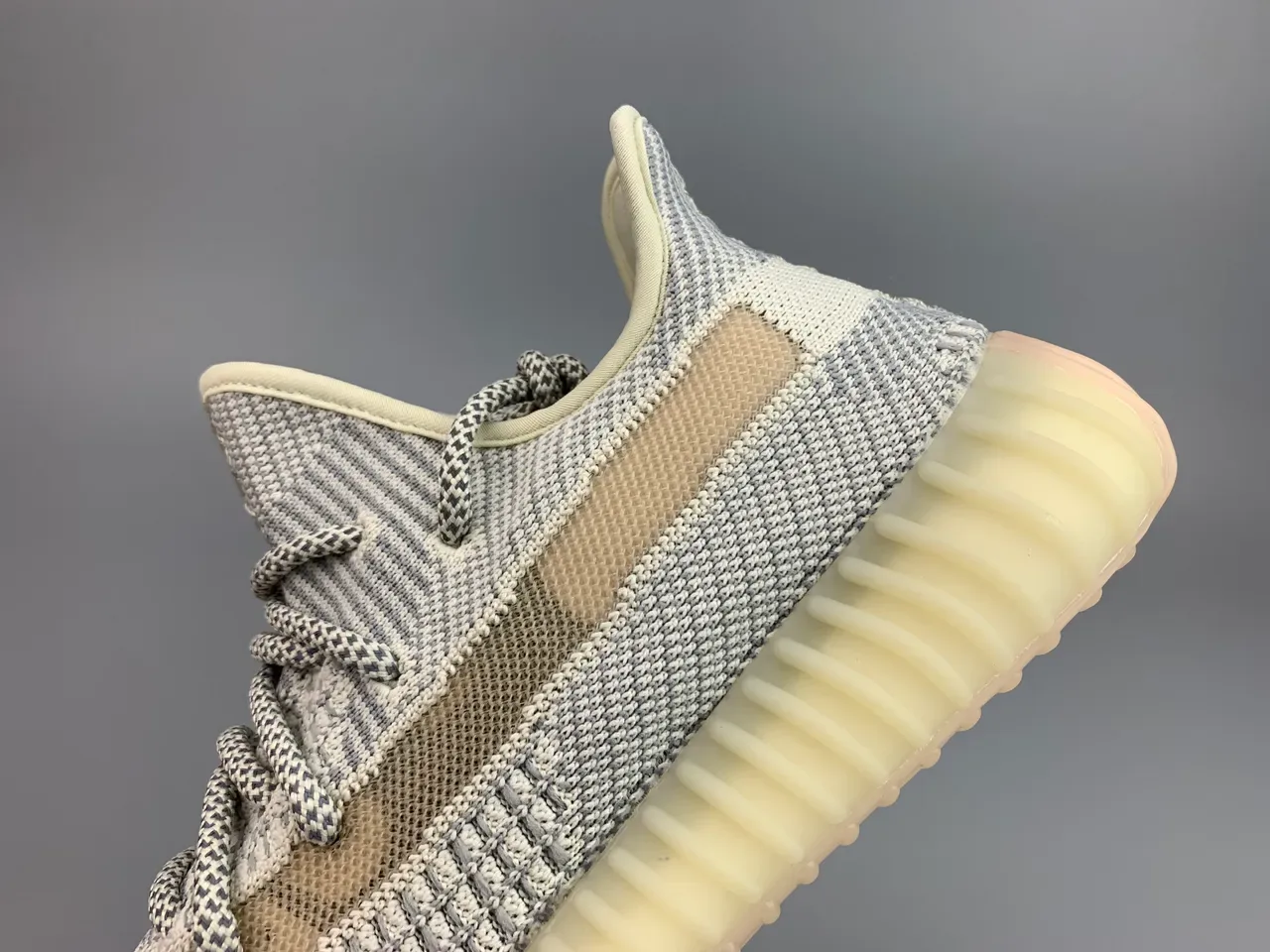 Adidas Yeezy Boost 350 V2 Light Gray Beige Lifestyle Sneakers 6