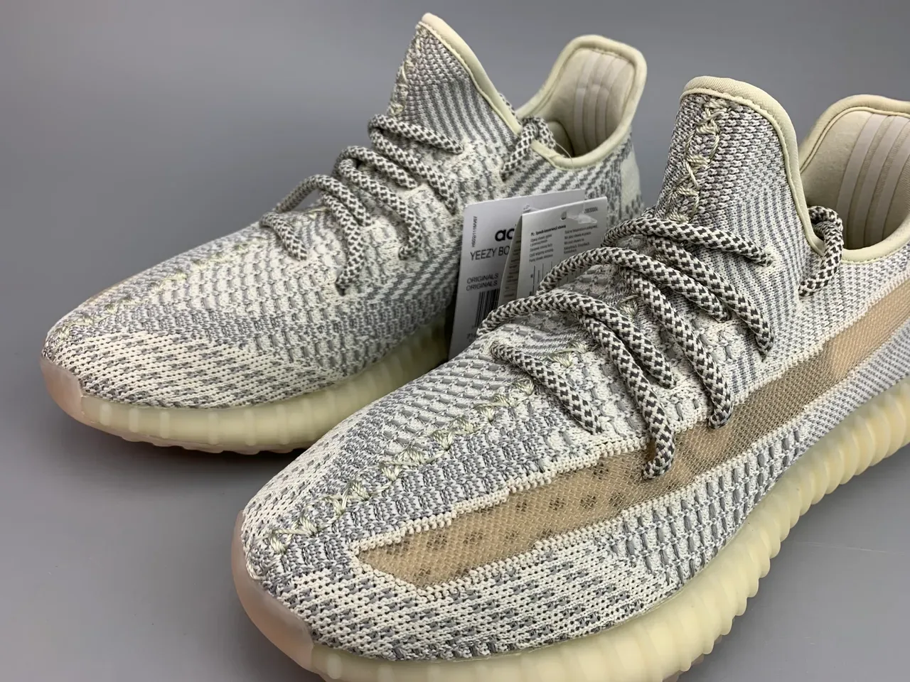 Adidas Yeezy Boost 350 V2 Light Gray Beige Lifestyle Sneakers 8