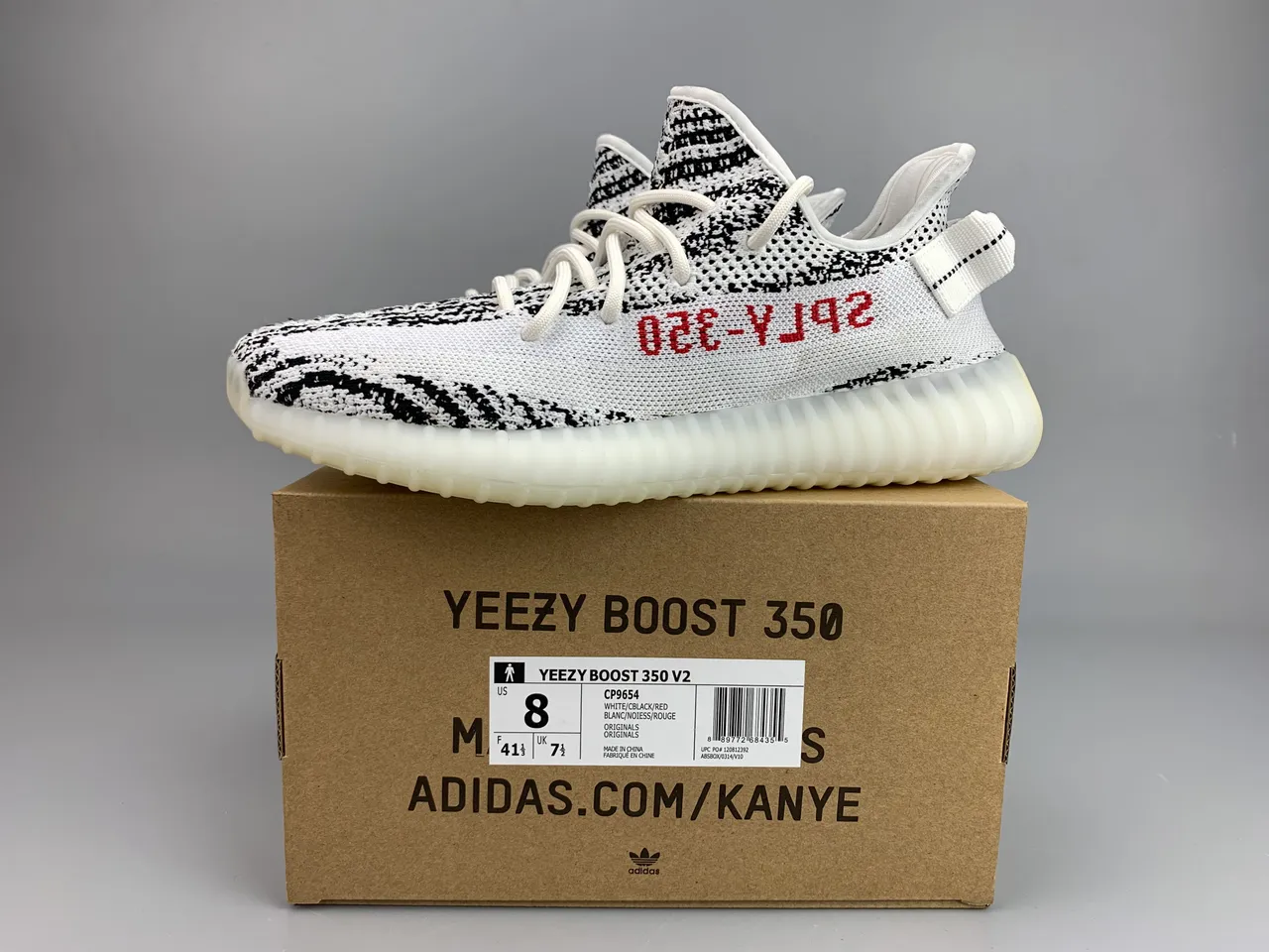 Adidas Yeezy Boost 350 Zebra Lifestyle Sneakers 3